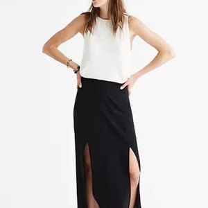 NWOT - Madewell Silk Two-Slit Maxi Skirt